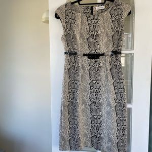 Calvin Klein Snake Print Sheath Dress